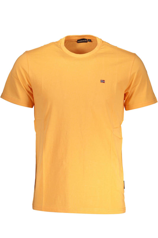 Orange Cotton Tee with Signature Embroidery