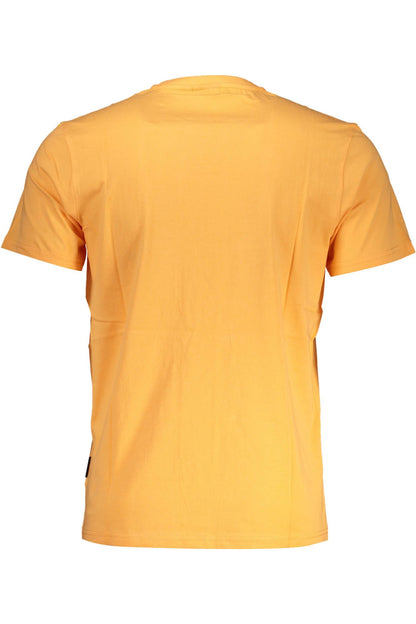Orange Cotton Tee with Signature Embroidery