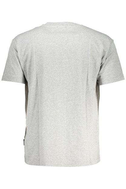 Elegant Gray Logo Tee with Timeless Appeal