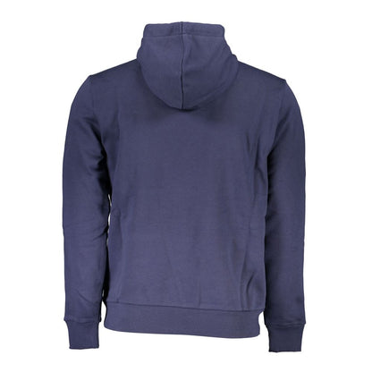 Eco-Conscious Blue Hoodie with Contrast Detail