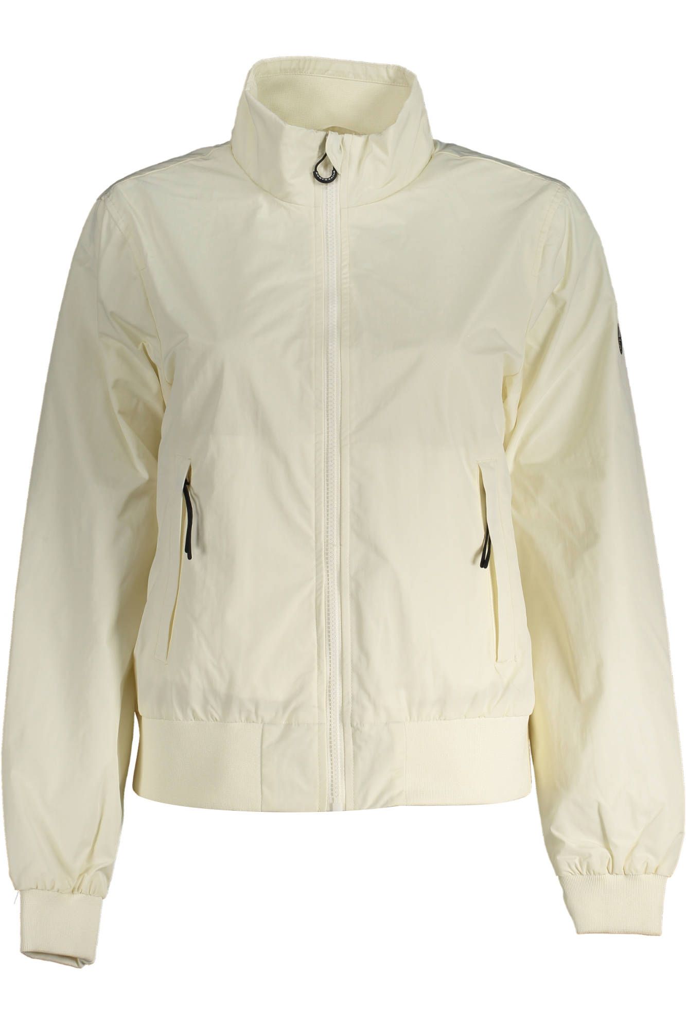 Eco-Conscious White Zip Jacket
