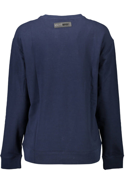 Sleek Blue Long-Sleeved Sweatshirt with Logo