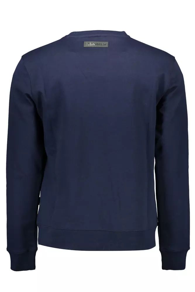 Athletic Elegance Blue Round Neck Sweater