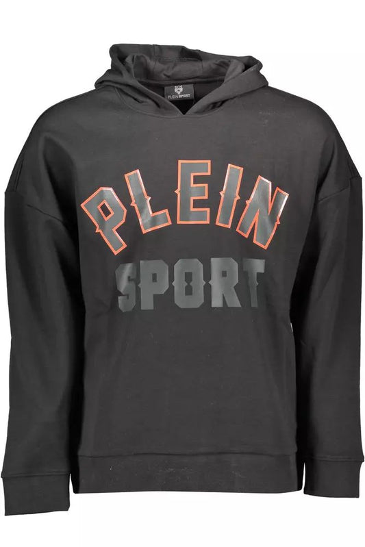 Sporty Chic Hooded Sweatshirt with Bold Details