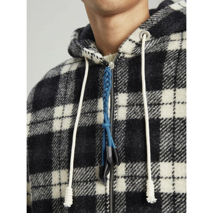 Archival Check Cashmere Hooded Jacket