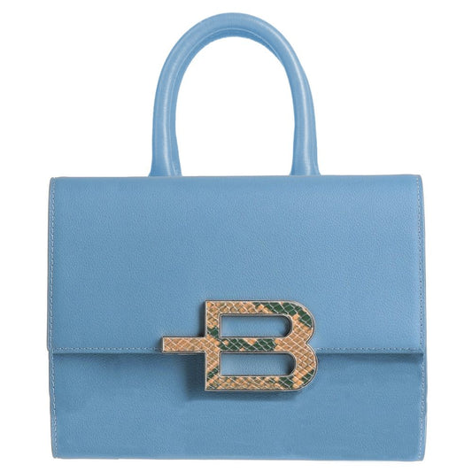 Baldini Trend Light Blue Calfskin Handbag Media 