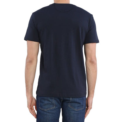 Crew Neck Graphic Jersey Tee - Refined Blue Cotton