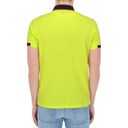 Sunshine Yellow Cotton Polo with Contrast Accents