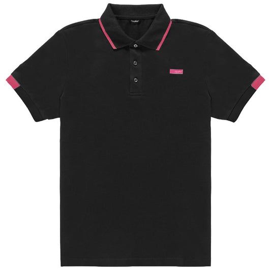 Elegant Cotton Polo with Contrast Details