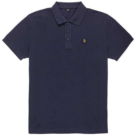 Chic Blue Cotton Polo - Embroidered Logo