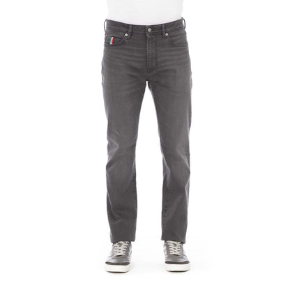 Chic Tricolor Inset Jeans for Gentlemen