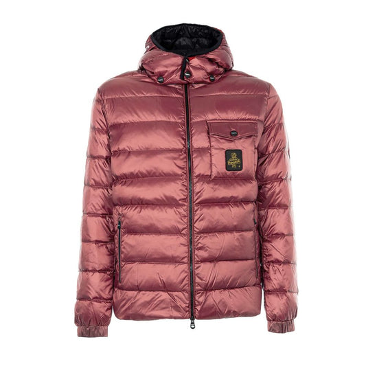 Elegant Pink Hooded Jacket with Zip Pockets