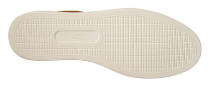 Elegant Two-Tone Leather Sneakers