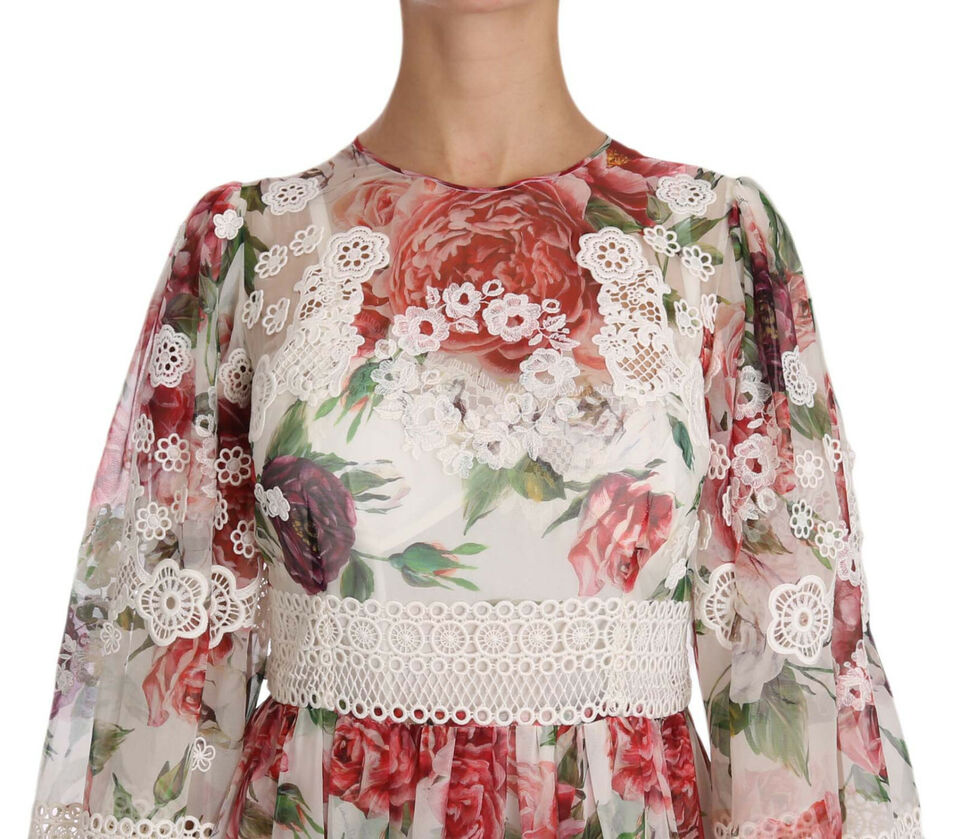 Elegant Floral Maxi Dress with Silk Lining