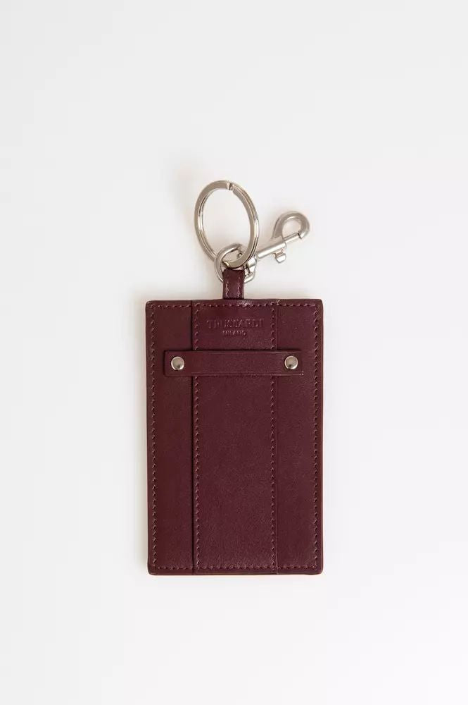 Elegant Leather Keychain with Stud Accents