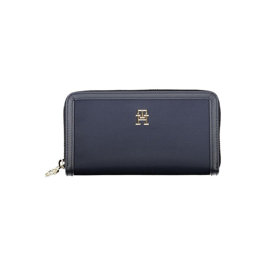 Chic Sustainable Blue Wallet with Secure Zip