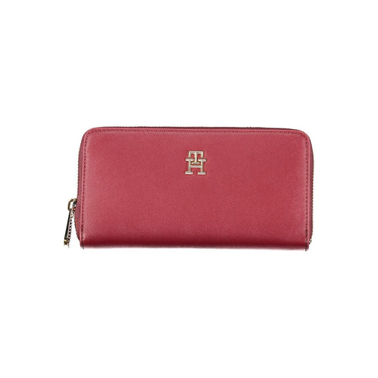 Chic Pink Zip Wallet with Multiple Compartments