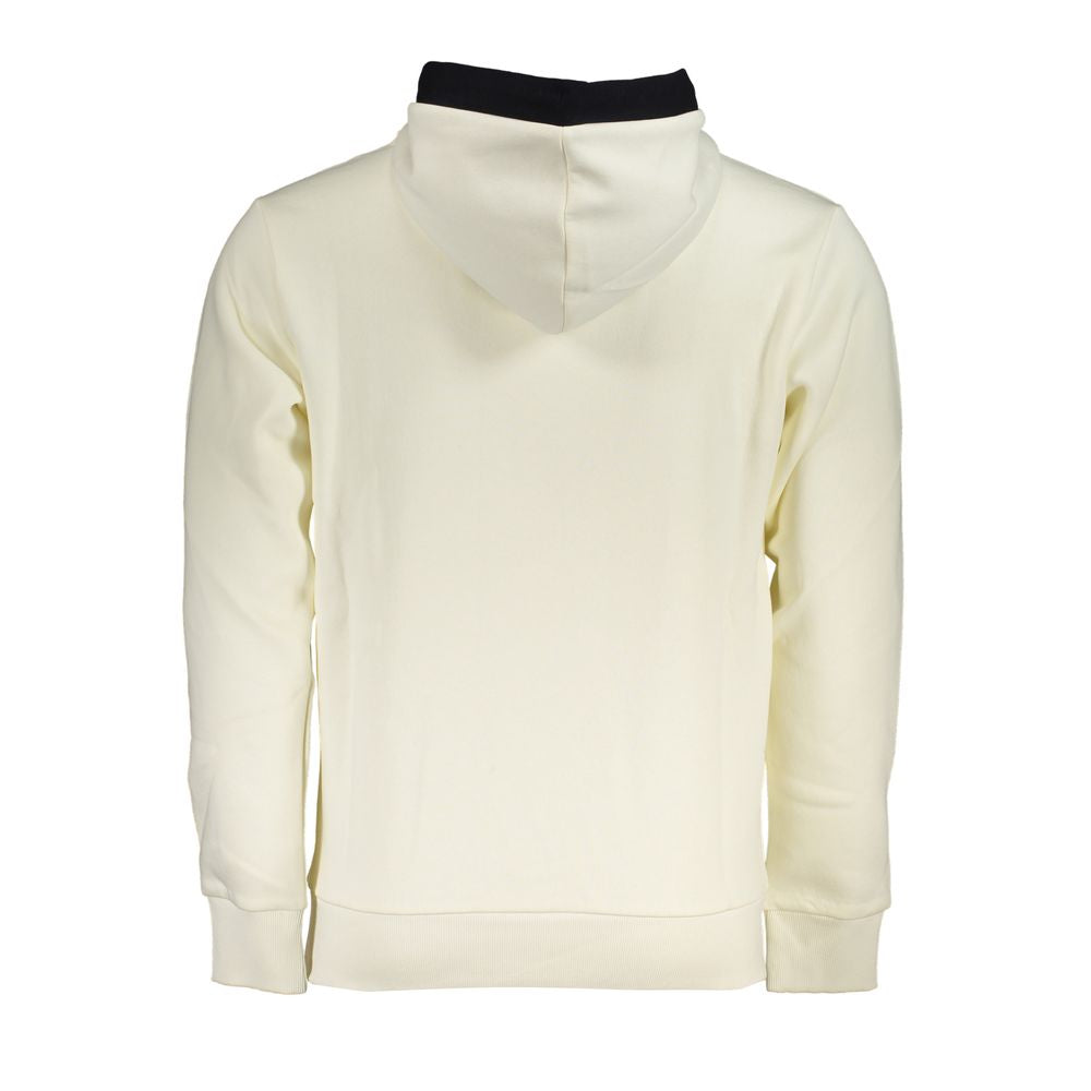 Elegant Fleece Hooded Sweatshirt with Contrast Details