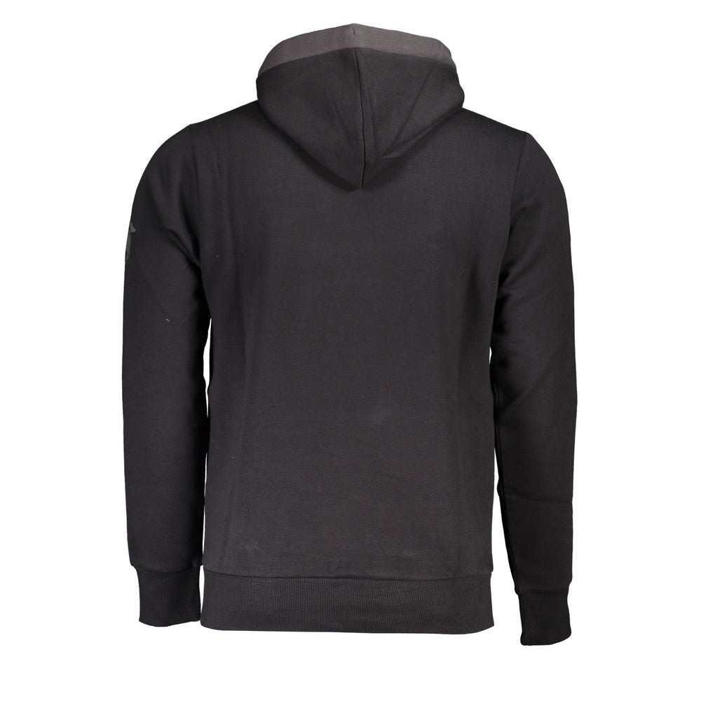 Sleek Hooded Fleece Sweatshirt with Contrast Details