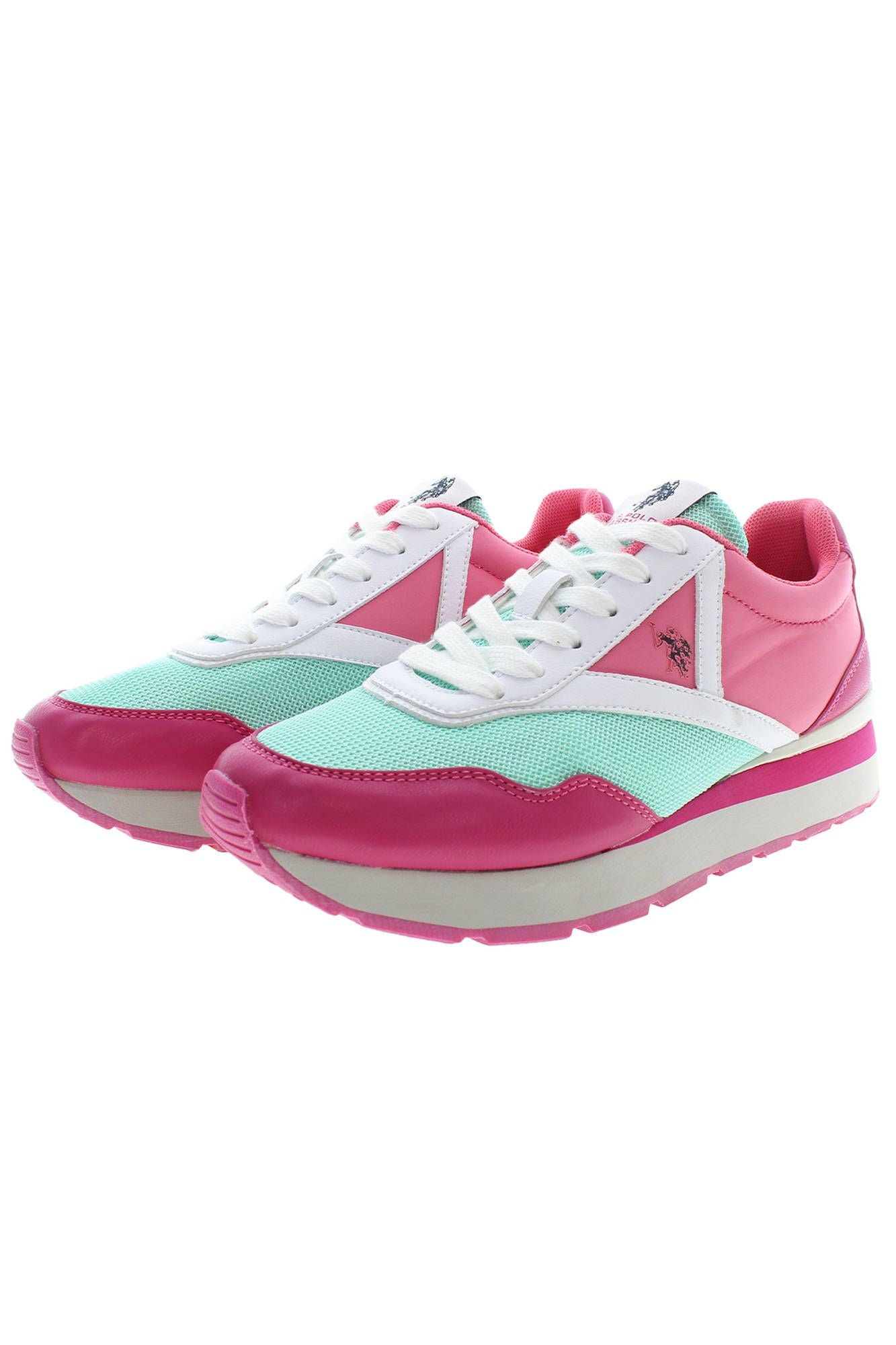 Chic Pink Lace-up Sports Sneakers