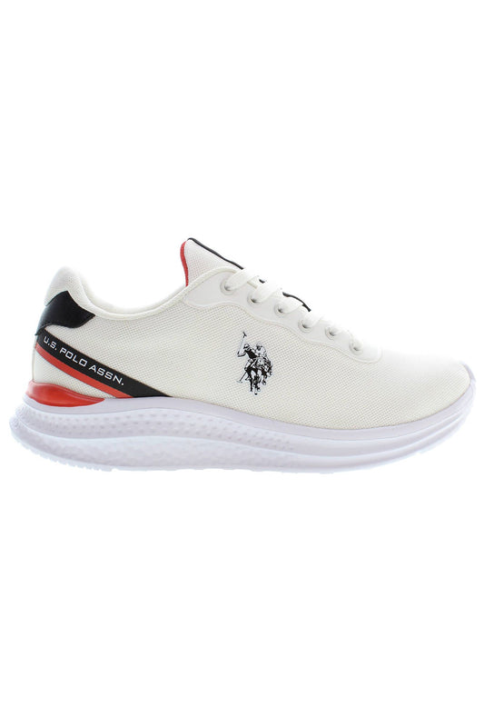 Sleek White Sports Sneakers with Contrasting Accents