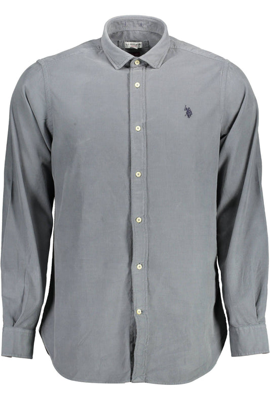 Elegant Slim Fit Blue Button-Down Shirt