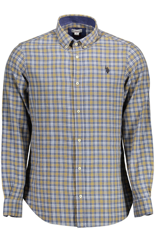 Slim Fit Button-Down Collar Shirt in Blue