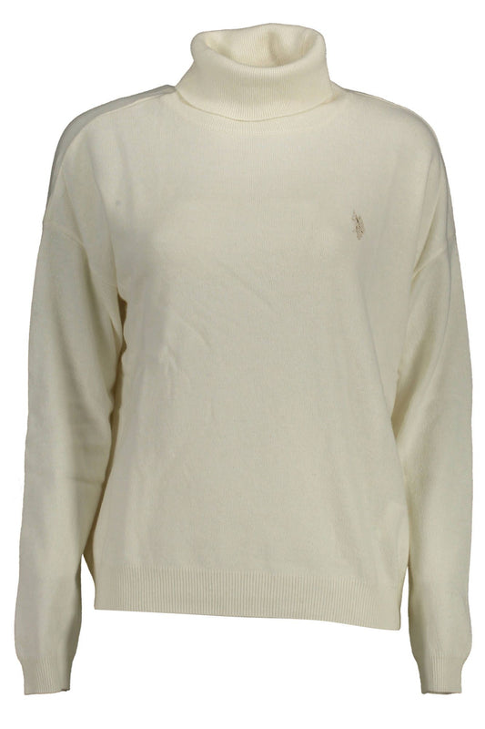 Elegant Turtleneck Sweater With Embroidered Logo