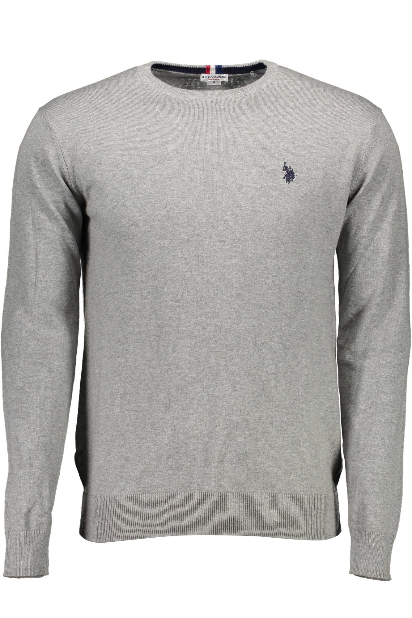 Elegant Gray Cotton-Cashmere Sweater for Men