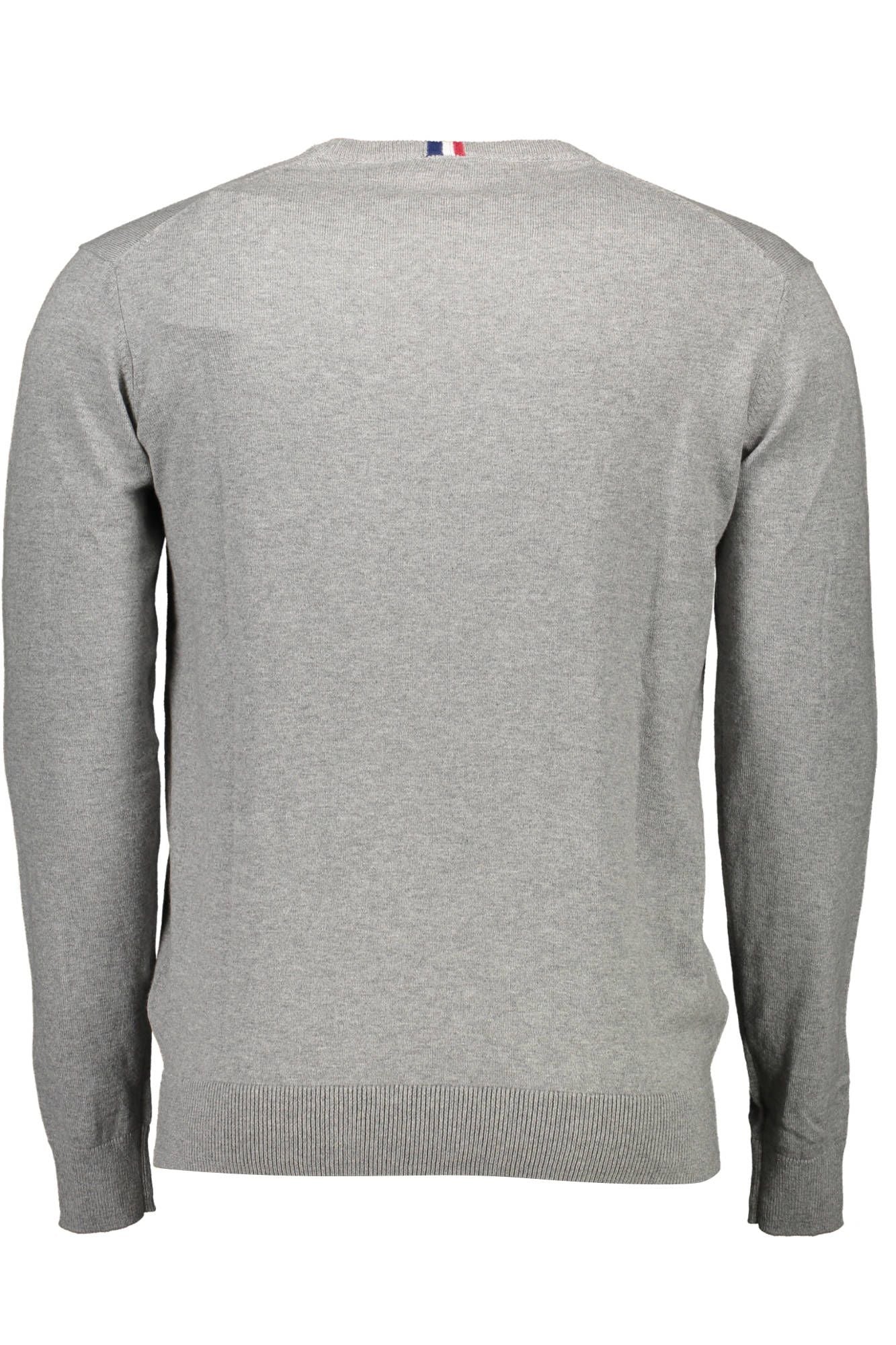 Elegant Gray Cotton-Cashmere Sweater for Men