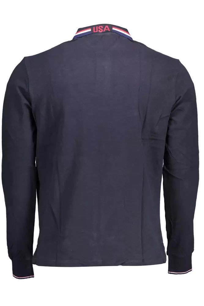 Classic Long-Sleeved Polo - Contrasting Accents