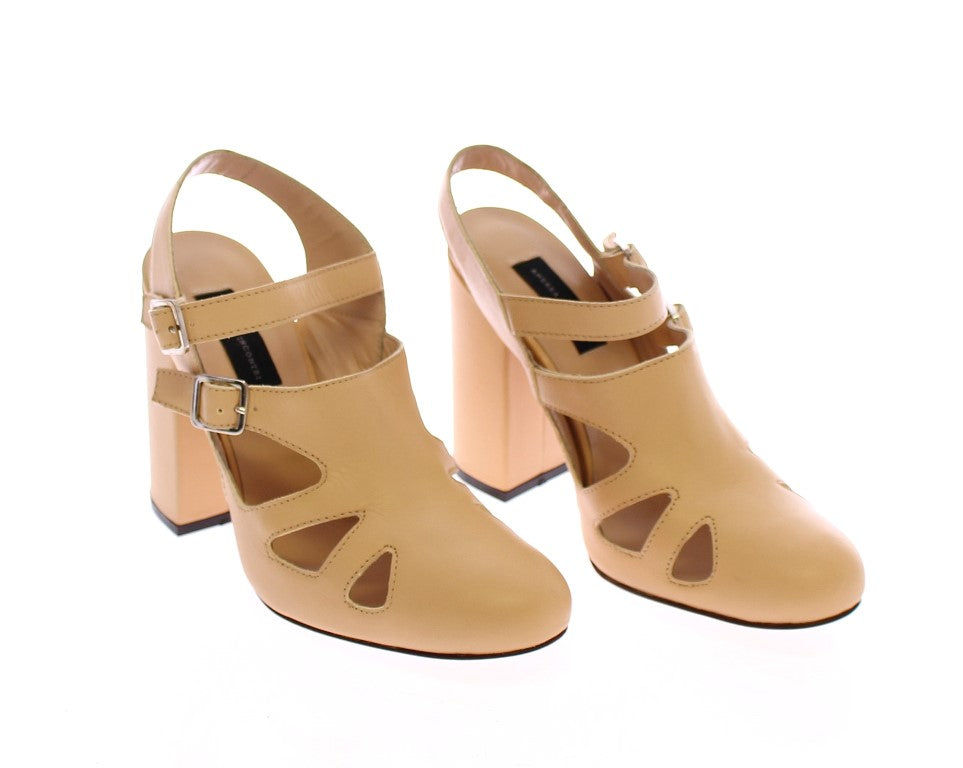 Dolce & Gabbana Beige Leather Heels Pumps Shoes