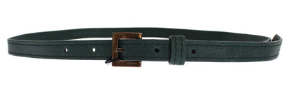 Green leather belt