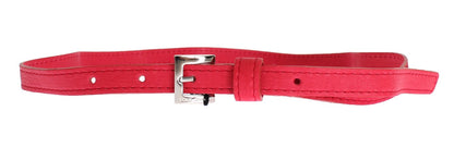 Pink leather belt