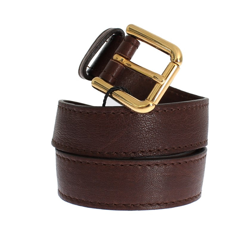 Brown leather belt