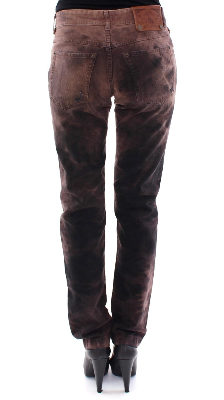 Brown Cotton Regular Fit STYLISH Jeans