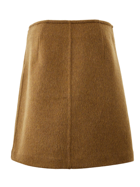 Elegant Coconut Brown Pencil Skirt