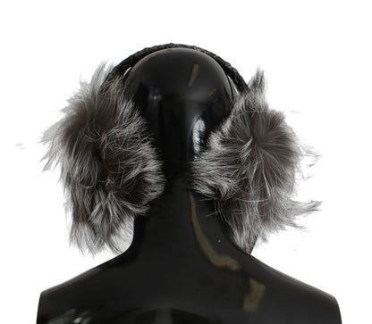 Elegant Fur and Crystal Ear Muffs