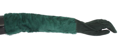Elegant Elbow-Length Leather Gloves