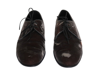 Brown Viscose Dress Laceups Formal Shoes