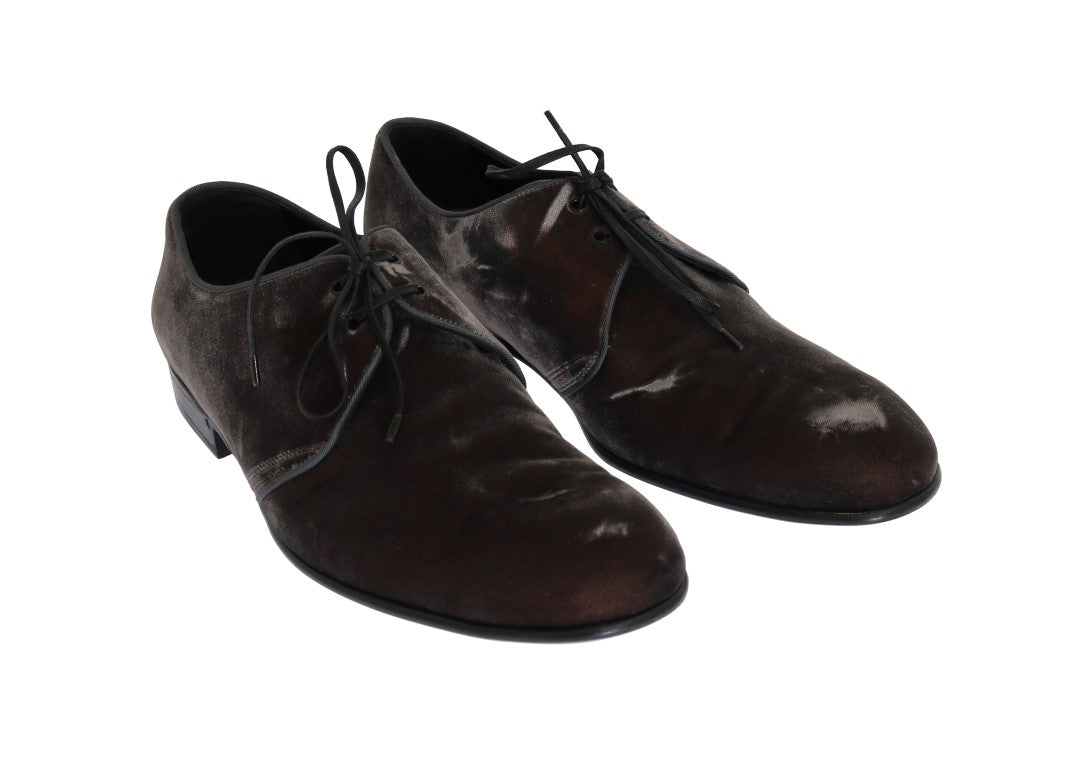 Brown Viscose Dress Laceups Formal Shoes