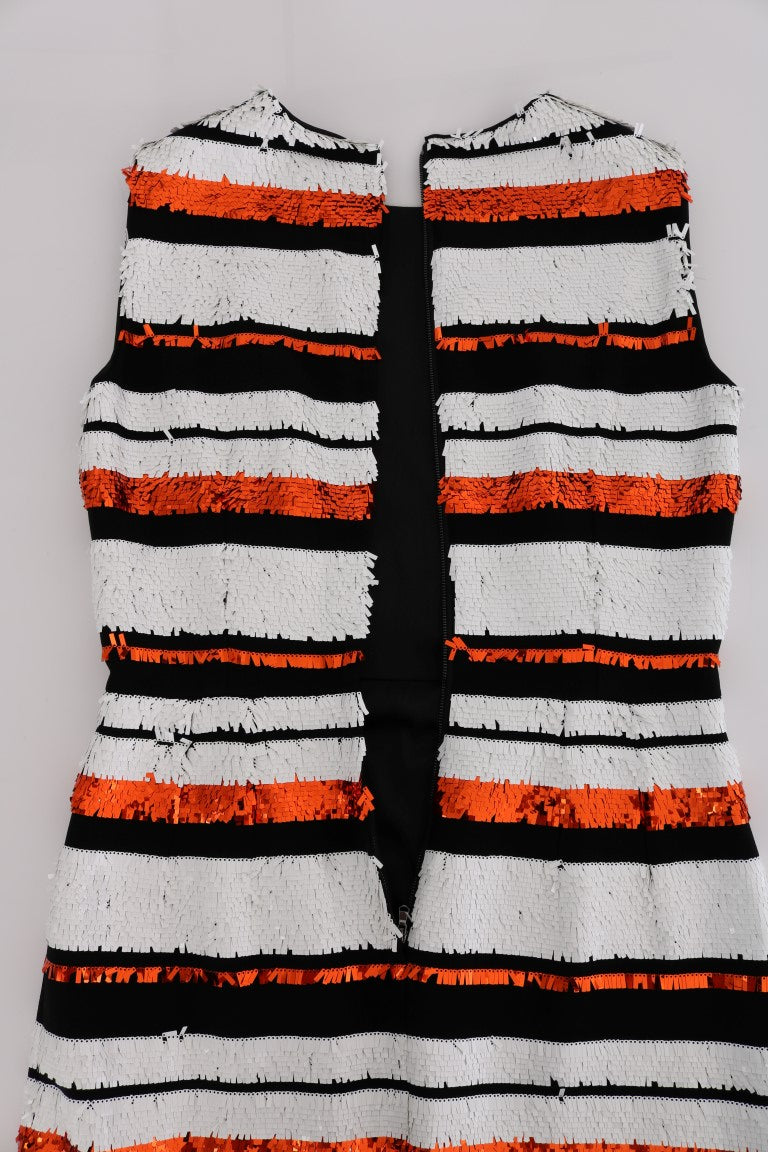 Sleeveless Striped Sheath Dress