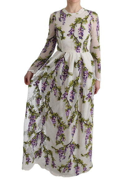 White Floral Embroidered Maxi Dress