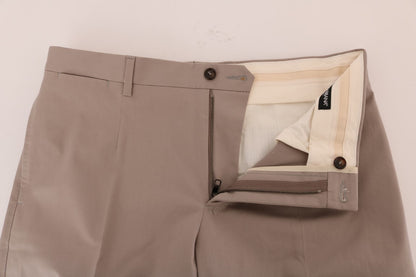 Chic Beige Chinos Casual Pants