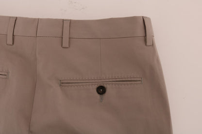 Chic Beige Chinos Casual Pants