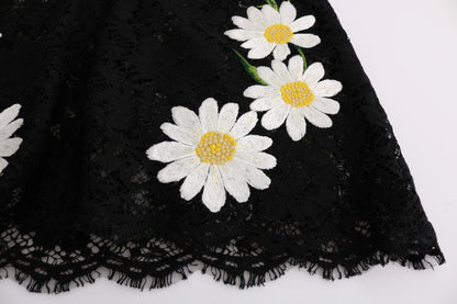Black Floral Lace Chamomile Sicily Dress
