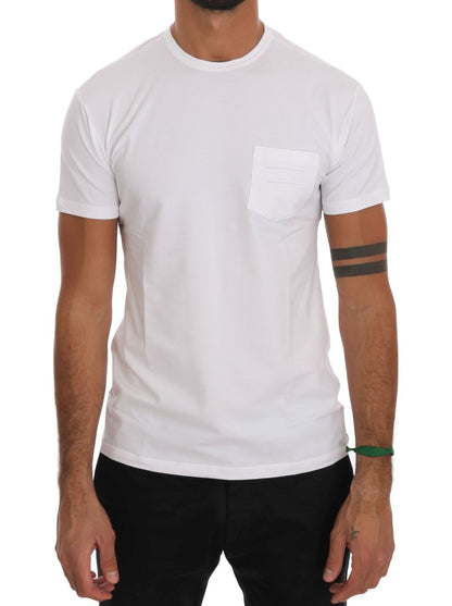 White Cotton Crewneck T-Shirt