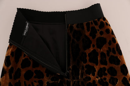 Elegant Leopard Print A-Line Skirt