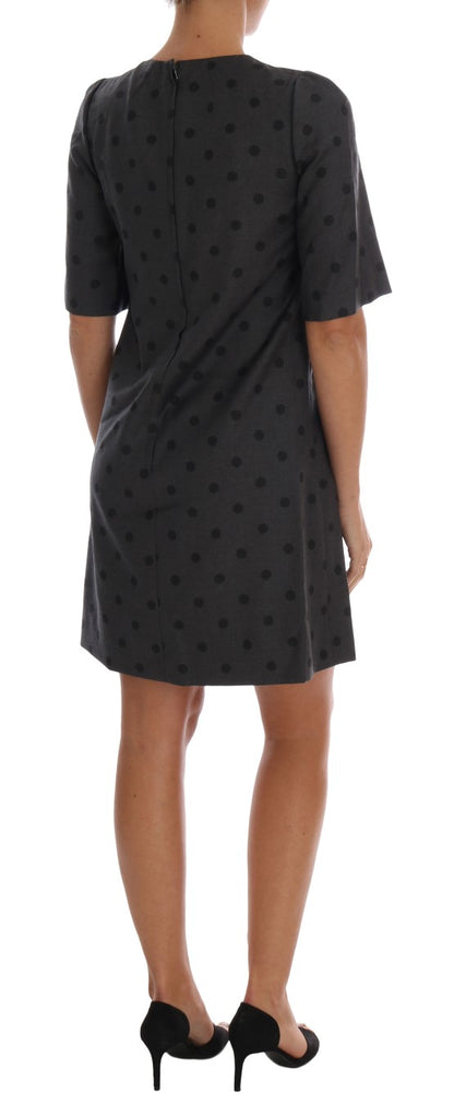 Chic Polka Dotted Wool Dress
