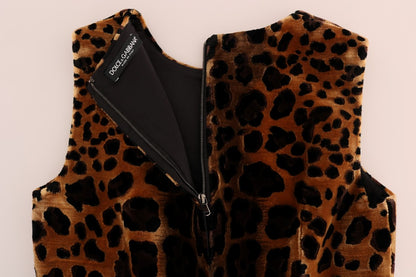 Sleeveless Leopard Mini Sheath Dress